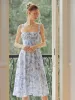 Floral Print Tie-Detail Cami Midi Dress sold by COMMENSE