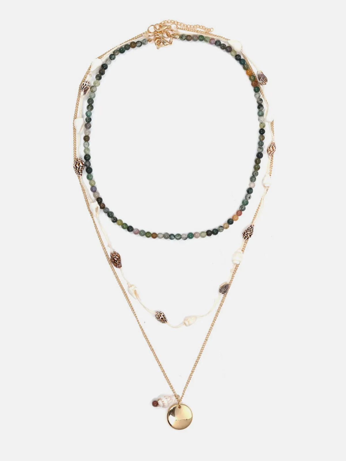 Multi-Layer Shell Necklace sold by COMMENSE