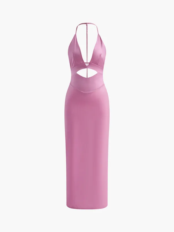 Cutout Backless Zipper Dress sold by COMMENSE