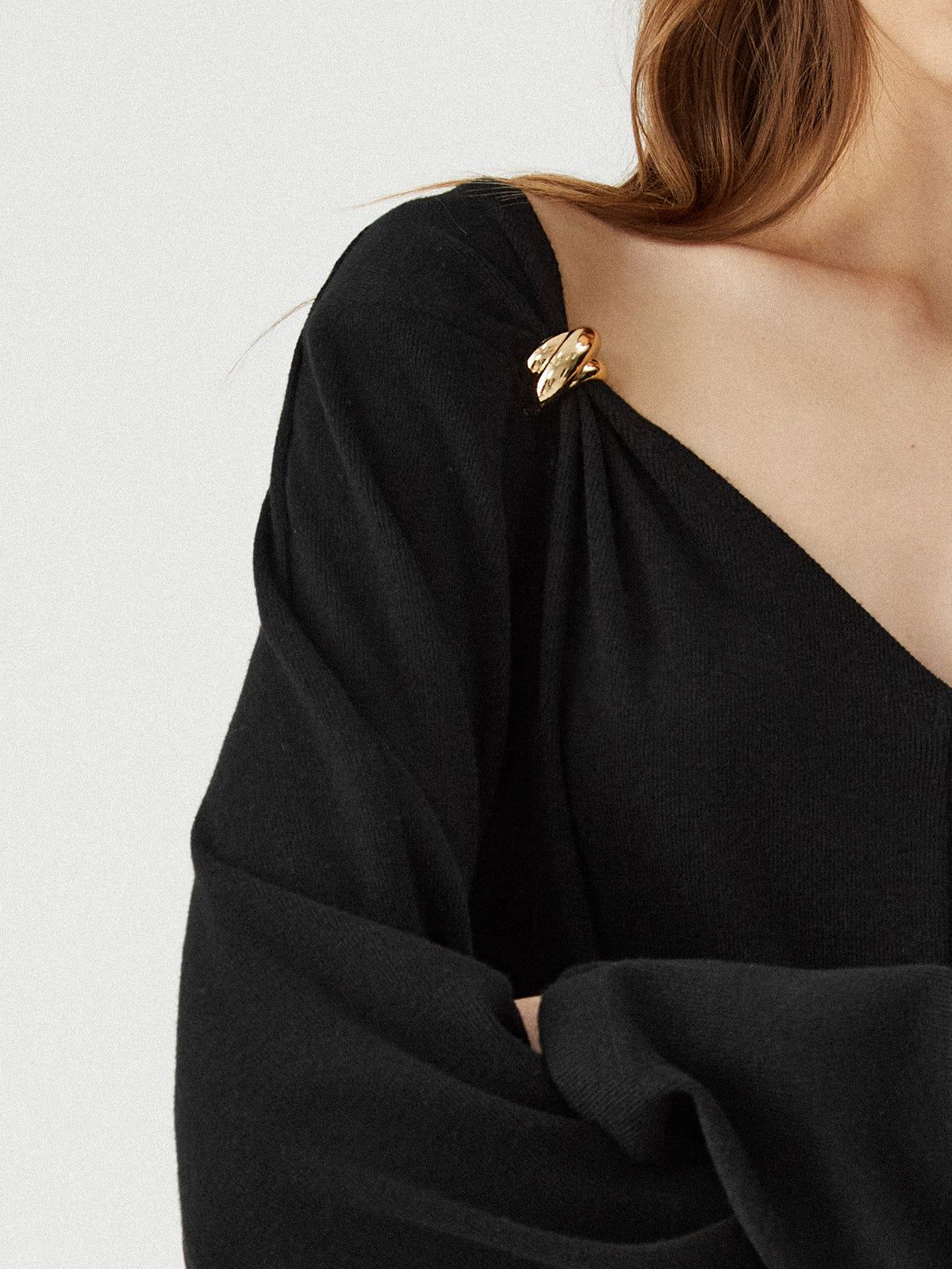 Sweetheart Neckline Long Sleeve Top sold by COMMENSE product image thumbnail 4