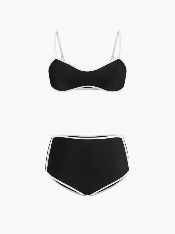 Contrast Bikini Set sold by COMMENSE