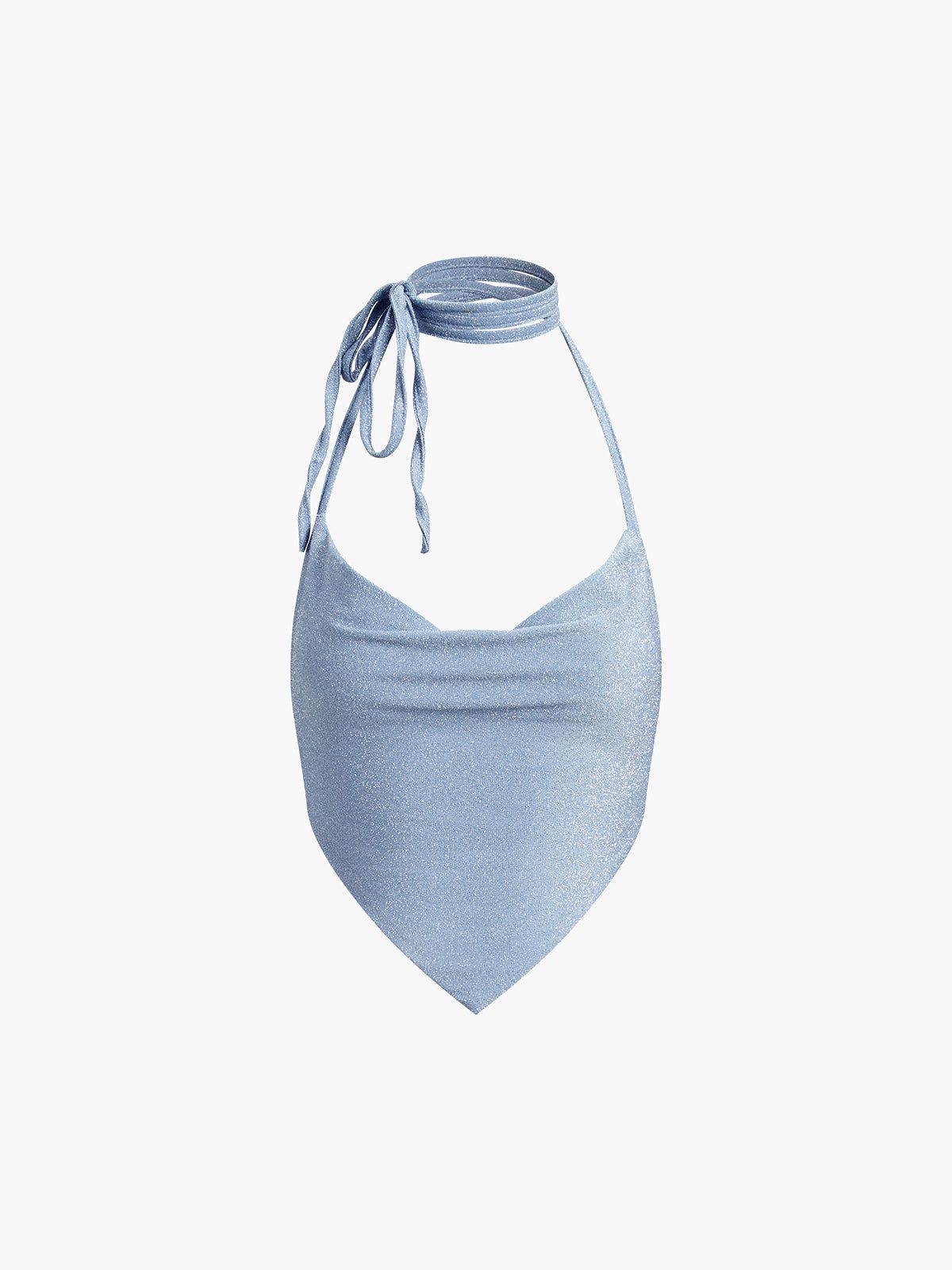 Halter Glitter Crop Top sold by COMMENSE product image thumbnail 4