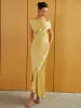 Satin Backless Sleeveless Long Dress sold by COMMENSE