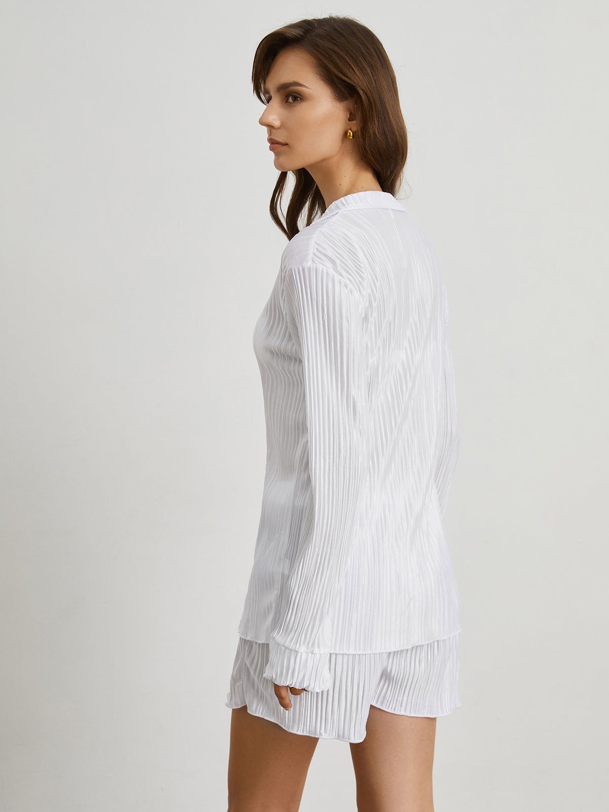 Snowflake Plisse Two Piece Shorts Set sold by COMMENSE product image thumbnail 5