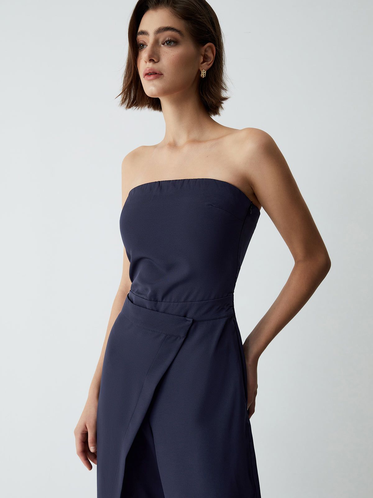 Essential Asymmetric Layered Tube Jumpsuit sold by COMMENSE product image thumbnail 4