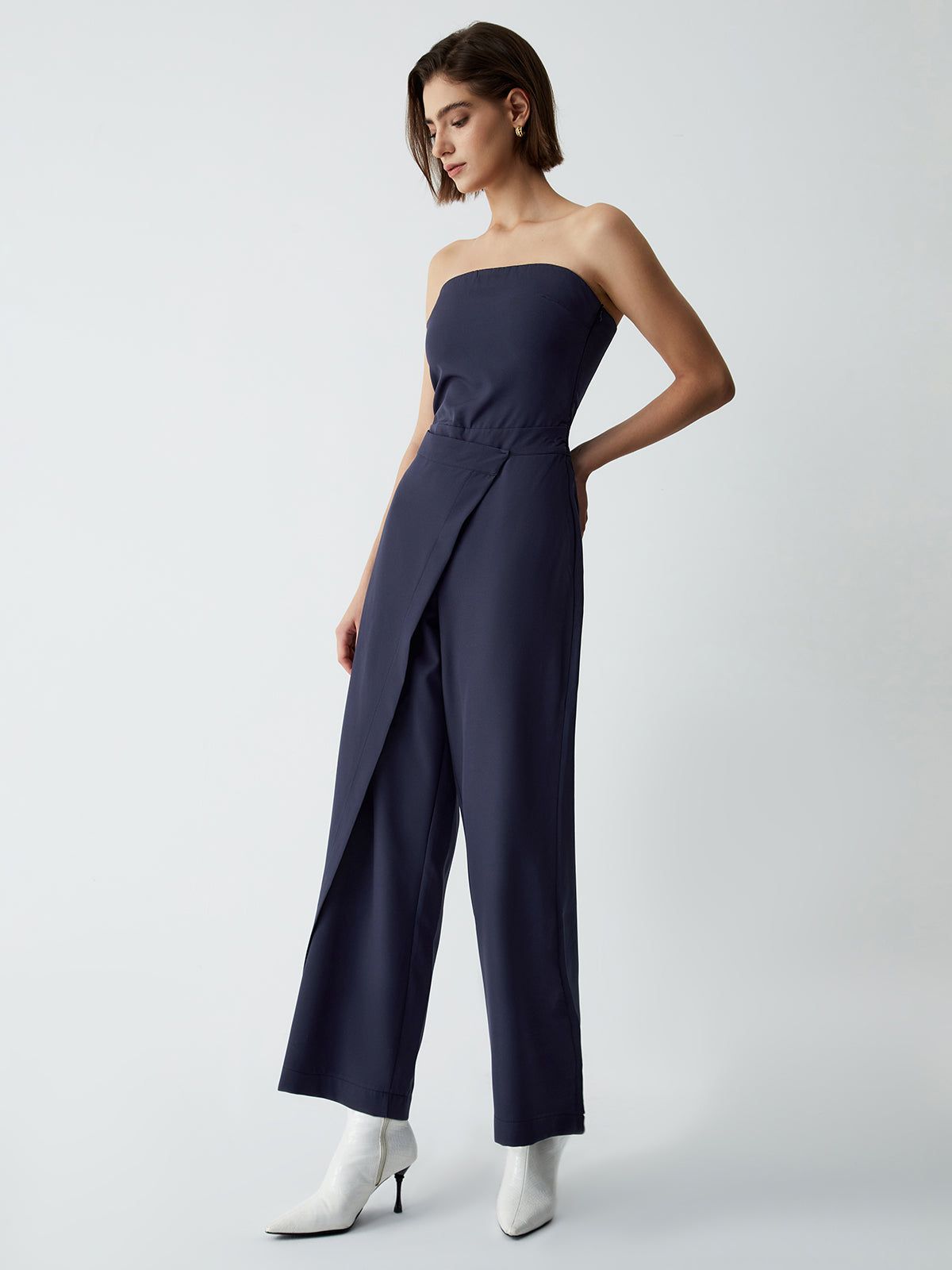 Essential Asymmetric Layered Tube Jumpsuit sold by COMMENSE