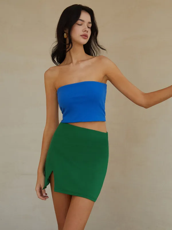 Split Mini Skirt sold by COMMENSE