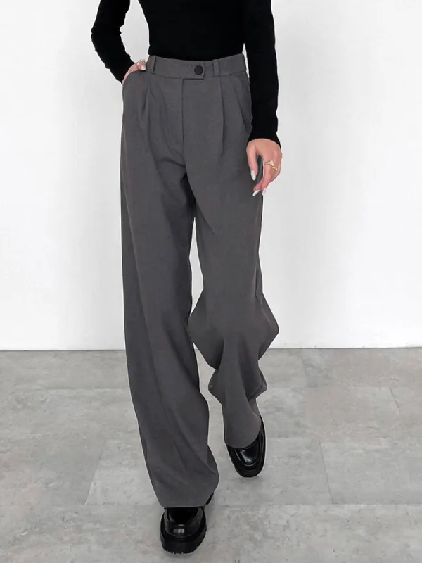 Double Pockets Business Casual Wide Leg Dress Pants sold by COMMENSE