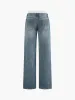 Contrast Binding Drawstring Denim Jeans sold by COMMENSE