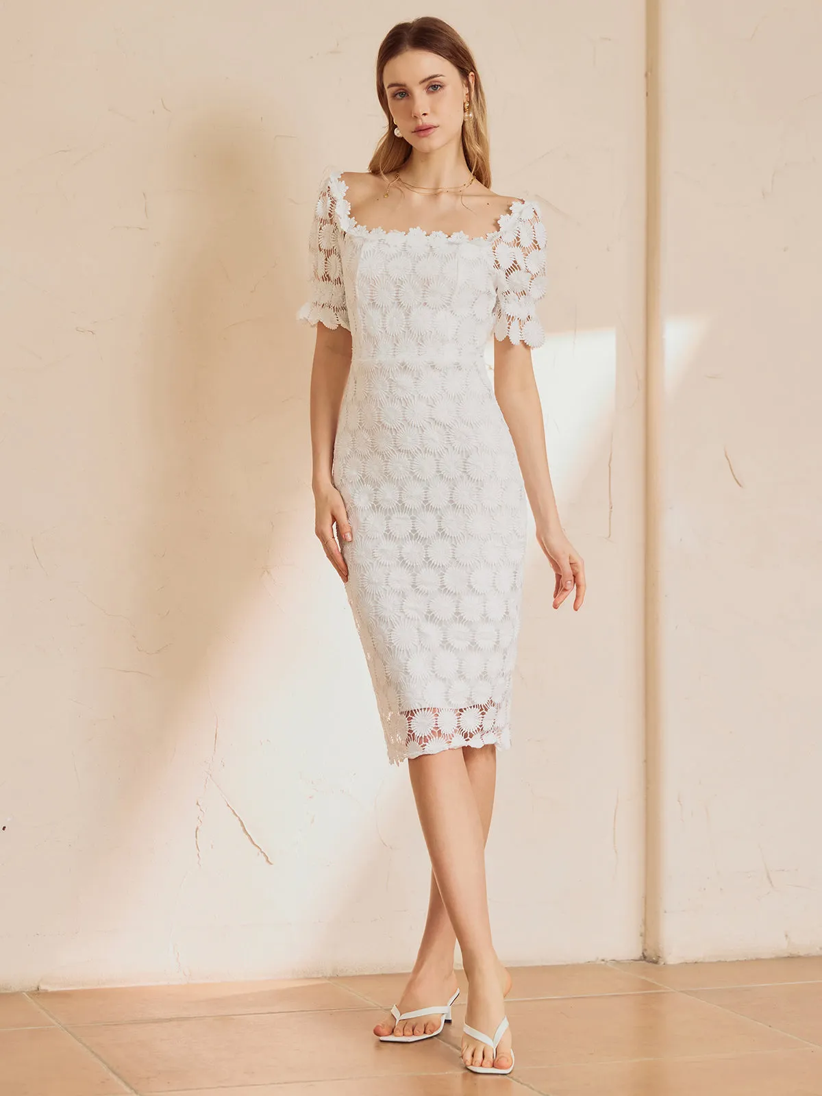 Multi Floral Midi Dress sold by COMMENSE product image thumbnail 2