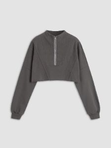 Basic Zip Sweatshirt sold by COMMENSE