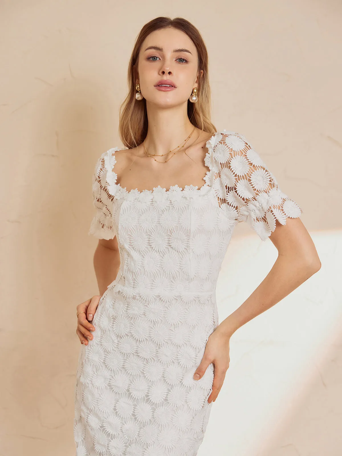 Multi Floral Midi Dress sold by COMMENSE product image thumbnail 3