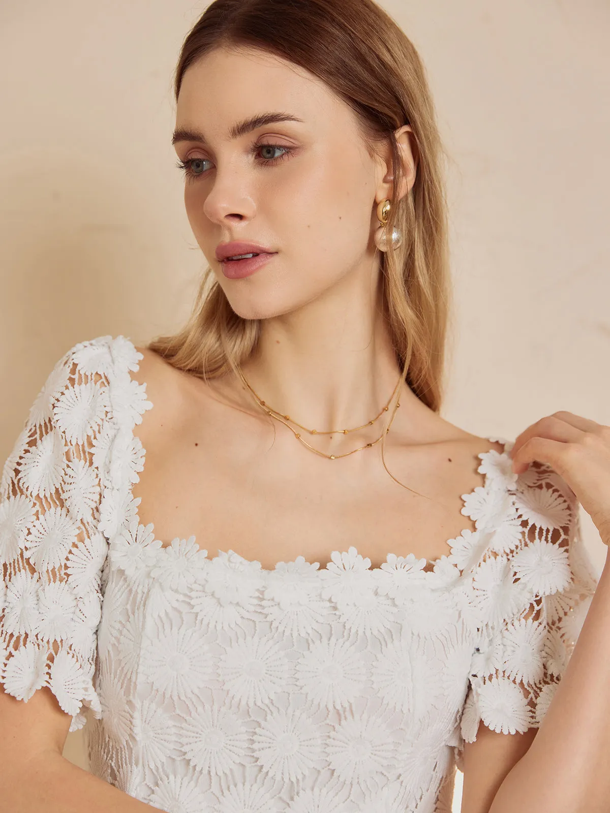 Multi Floral Midi Dress sold by COMMENSE product image thumbnail 4