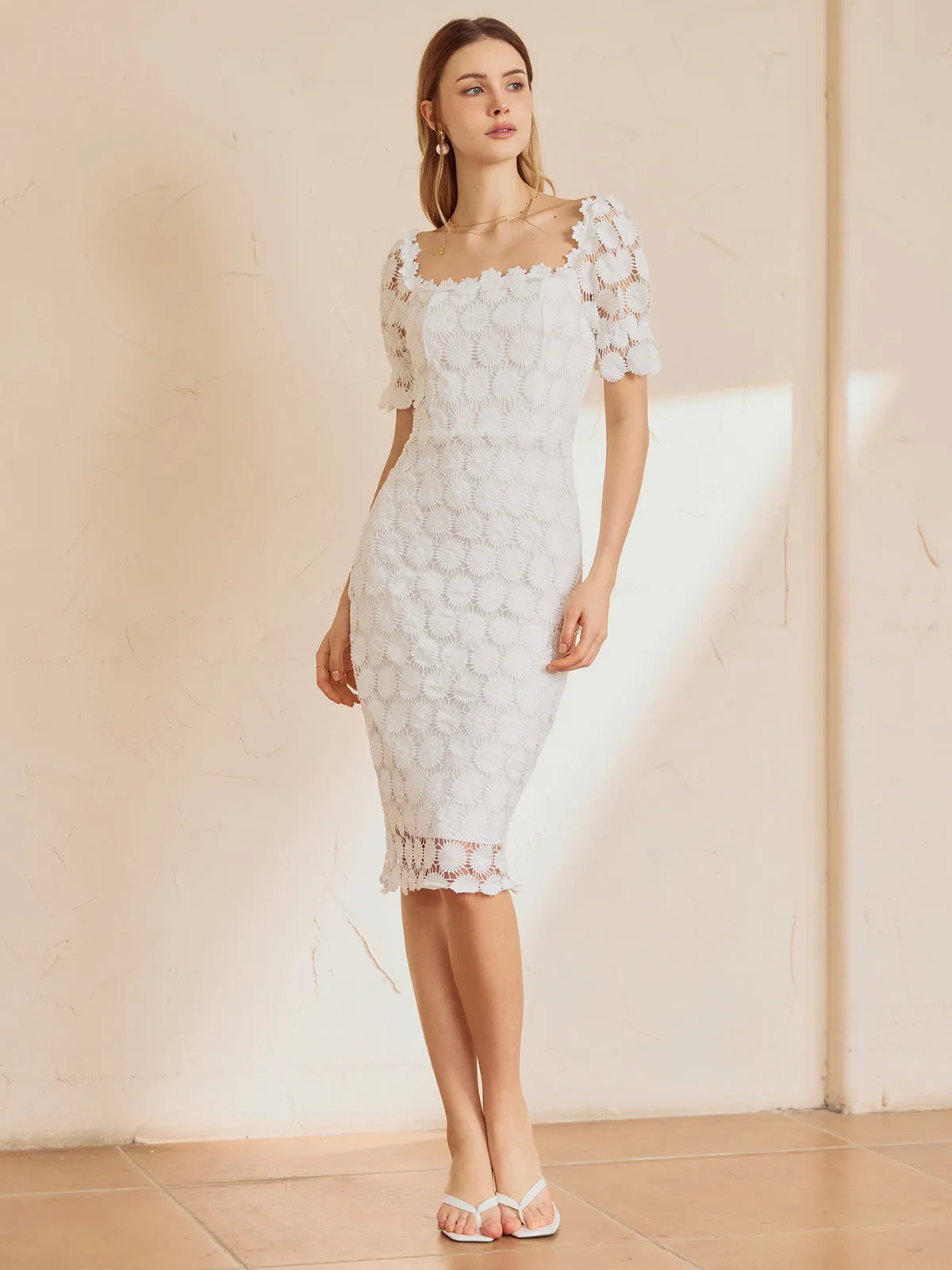 Multi Floral Midi Dress sold by COMMENSE