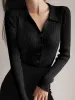 Button Up Collared Cardigan sold by COMMENSE