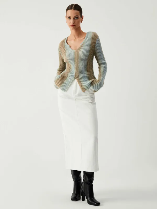 Ombre Walden Stripe Knit Top sold by COMMENSE