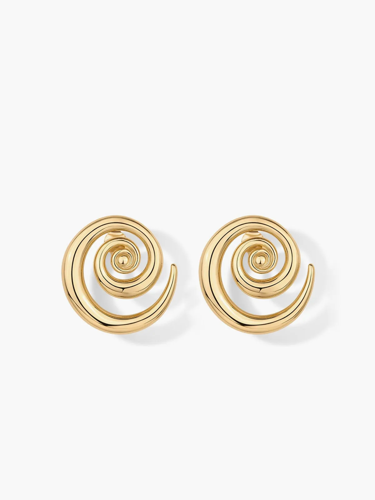 Golden Swirl Earrings sold by COMMENSE