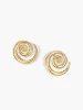Golden Swirl Earrings sold by COMMENSE