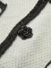 Contrast Trim Flower Decor Cardigan sold by COMMENSE