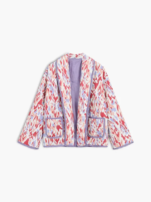 Watercolor Quilted Coat sold by COMMENSE