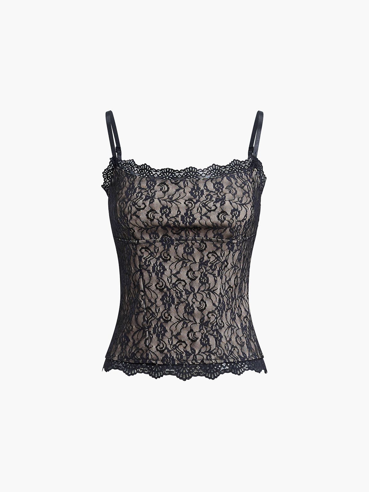 Floral Lace Crop Top sold by COMMENSE