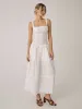 Solid Patchwork Tie Front Long Dress sold by COMMENSE