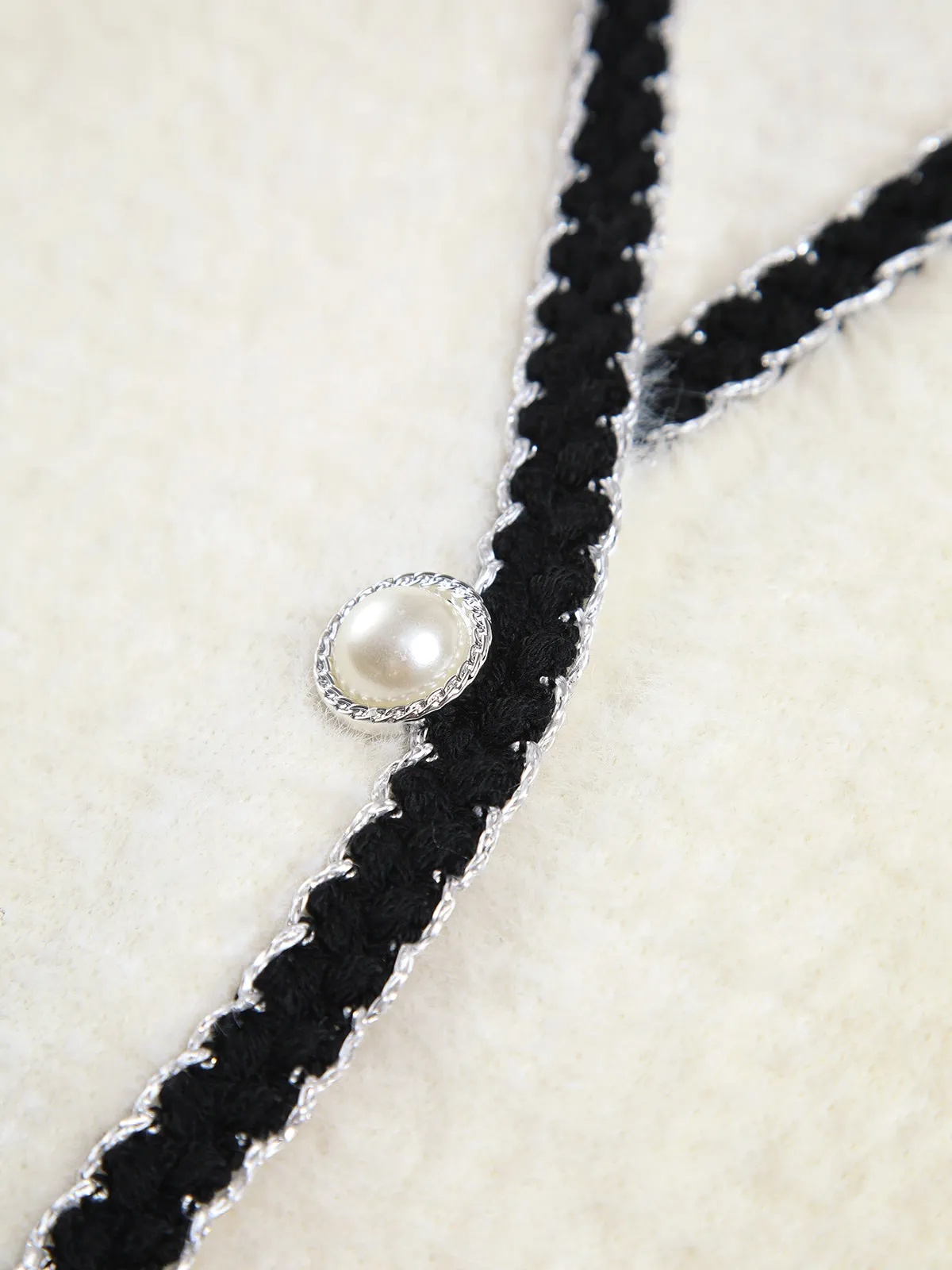 Contrast Trim Pearl Button Double Pockets Cardigan sold by COMMENSE product image thumbnail 3