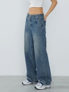 Retro Denim Wide Leg Jeans sold by COMMENSE