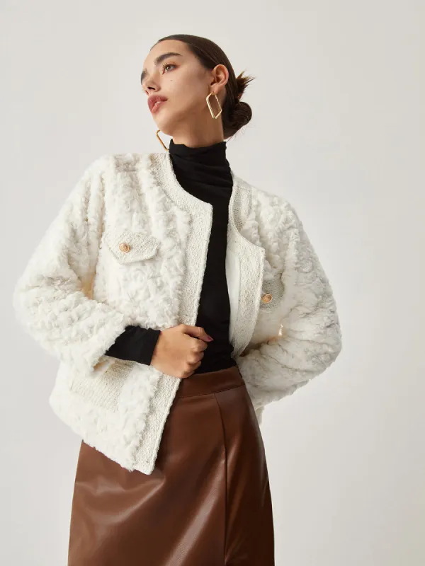 Patchwork Tweed Flurry Jacket sold by COMMENSE