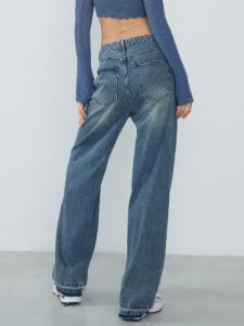 Retro Denim Wide Leg Jeans sold by COMMENSE