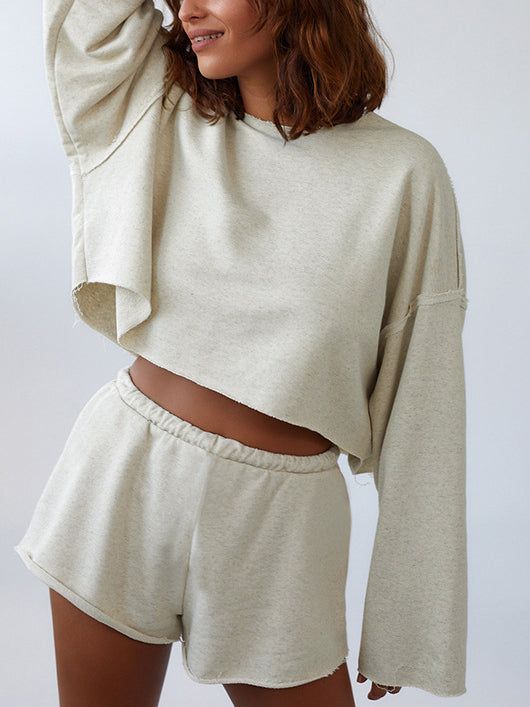 Everyday Crop Two Piece Shorts Set sold by COMMENSE product image thumbnail 5