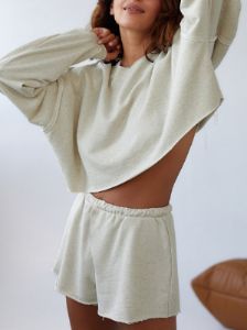 Everyday Crop Two Piece Shorts Set sold by COMMENSE