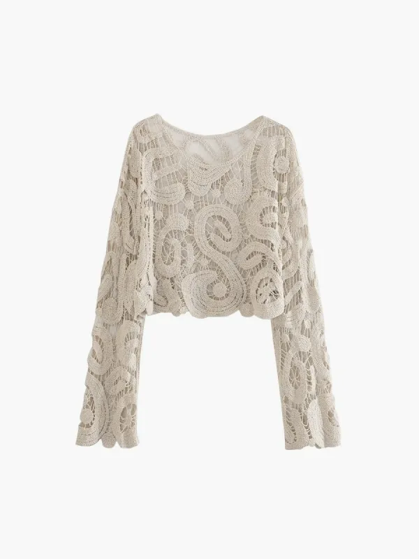 Island Mood Crochet Cover Up Top made by COMMENSE