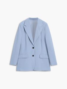 Sky Blue Single Breasted Blazer sold by COMMENSE