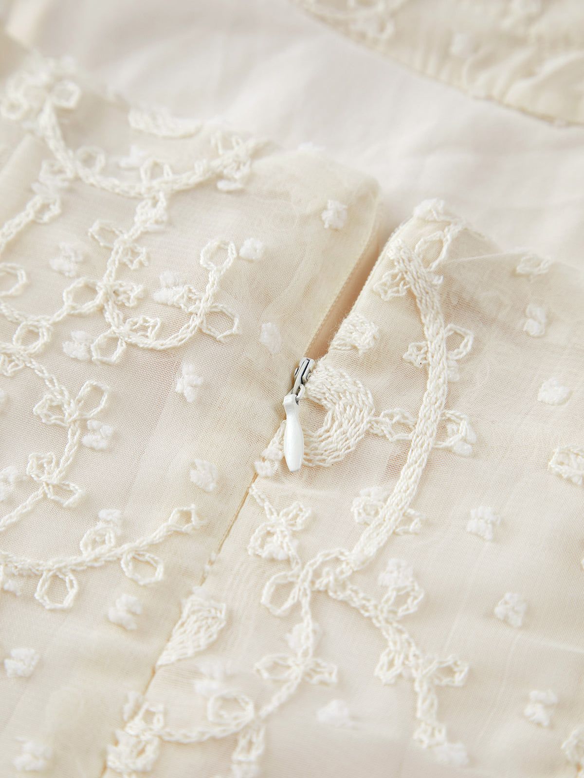 Floral Lace Zippered Long Dress sold by COMMENSE product image thumbnail 3