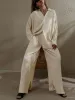 Oversized Leisure Pleat Pockets Two Piece Pants Set sold by COMMENSE