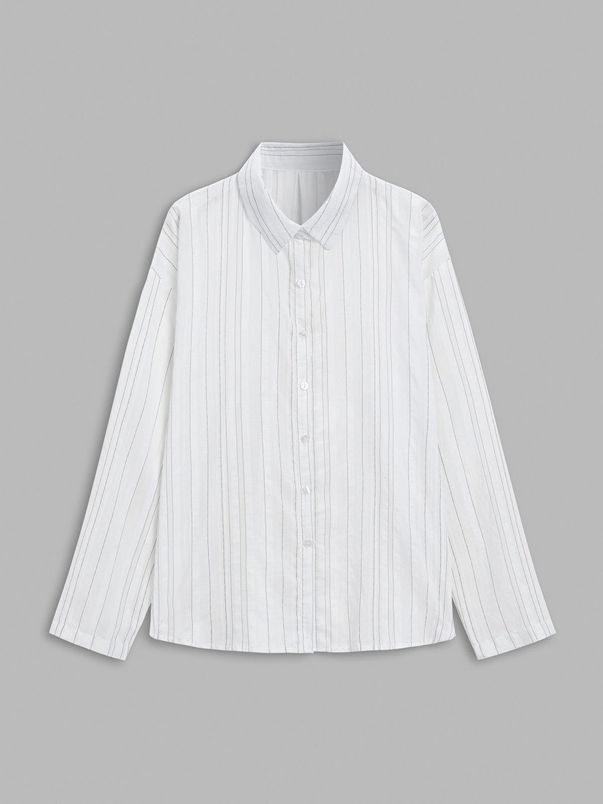 Utility Pinstripe Button Down Shirt sold by COMMENSE