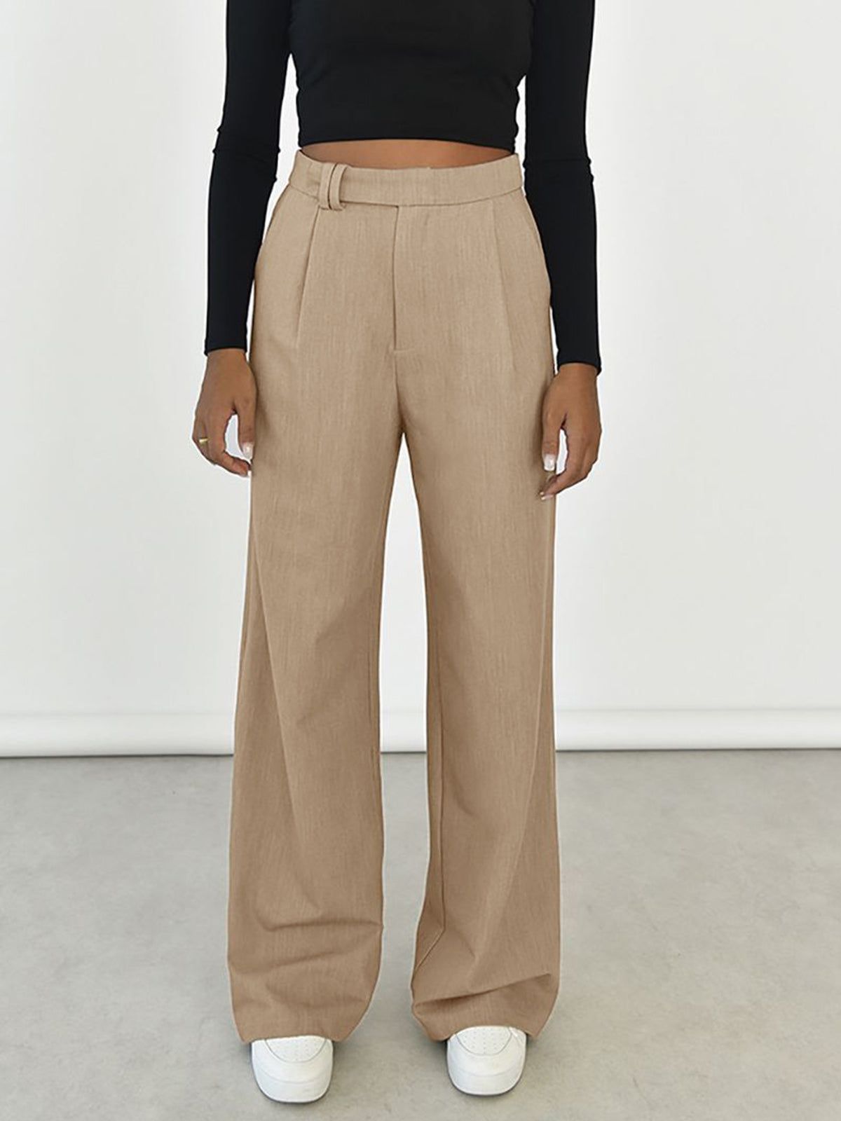 Maxie Pleat Wide Leg Pants sold by COMMENSE