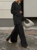 Oversized Leisure Pleat Pockets Two Piece Pants Set sold by COMMENSE