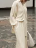 Oversized Leisure Pleat Pockets Two Piece Pants Set sold by COMMENSE