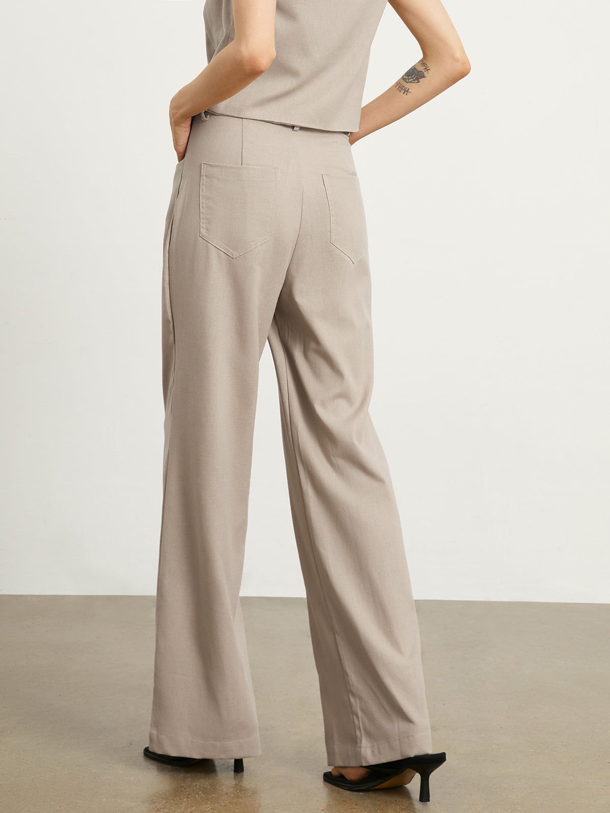 Smart Linen Wide Leg Pants sold by COMMENSE product image thumbnail 3