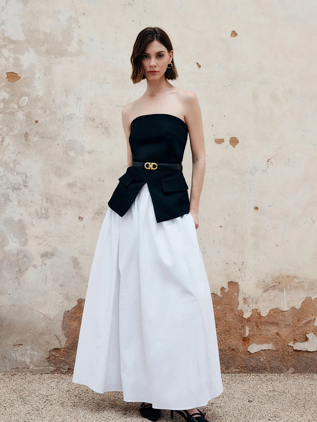 Split Tube Top Without Belt sold by COMMENSE product image thumbnail 3