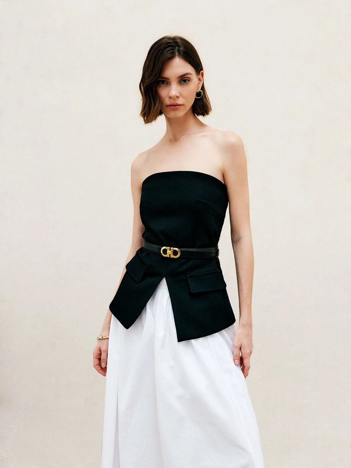 Split Tube Top Without Belt sold by COMMENSE