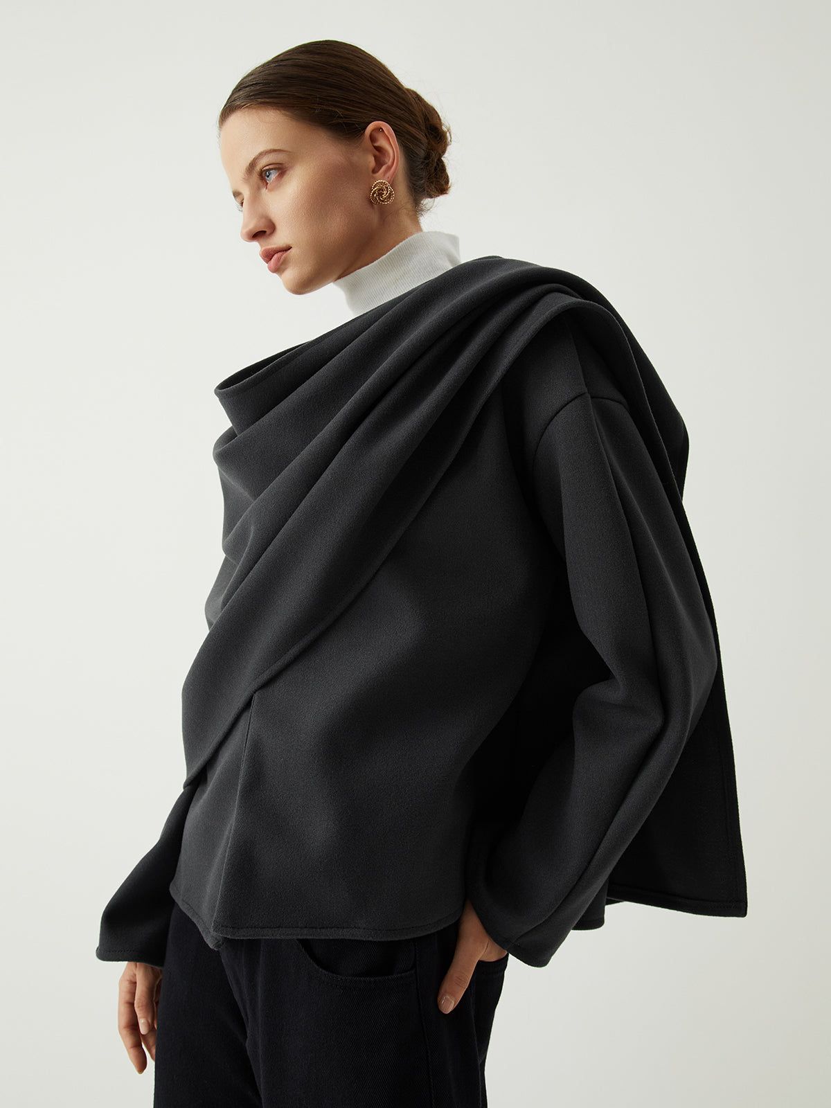 Essential Scarf Wool Coat sold by COMMENSE product image thumbnail 5