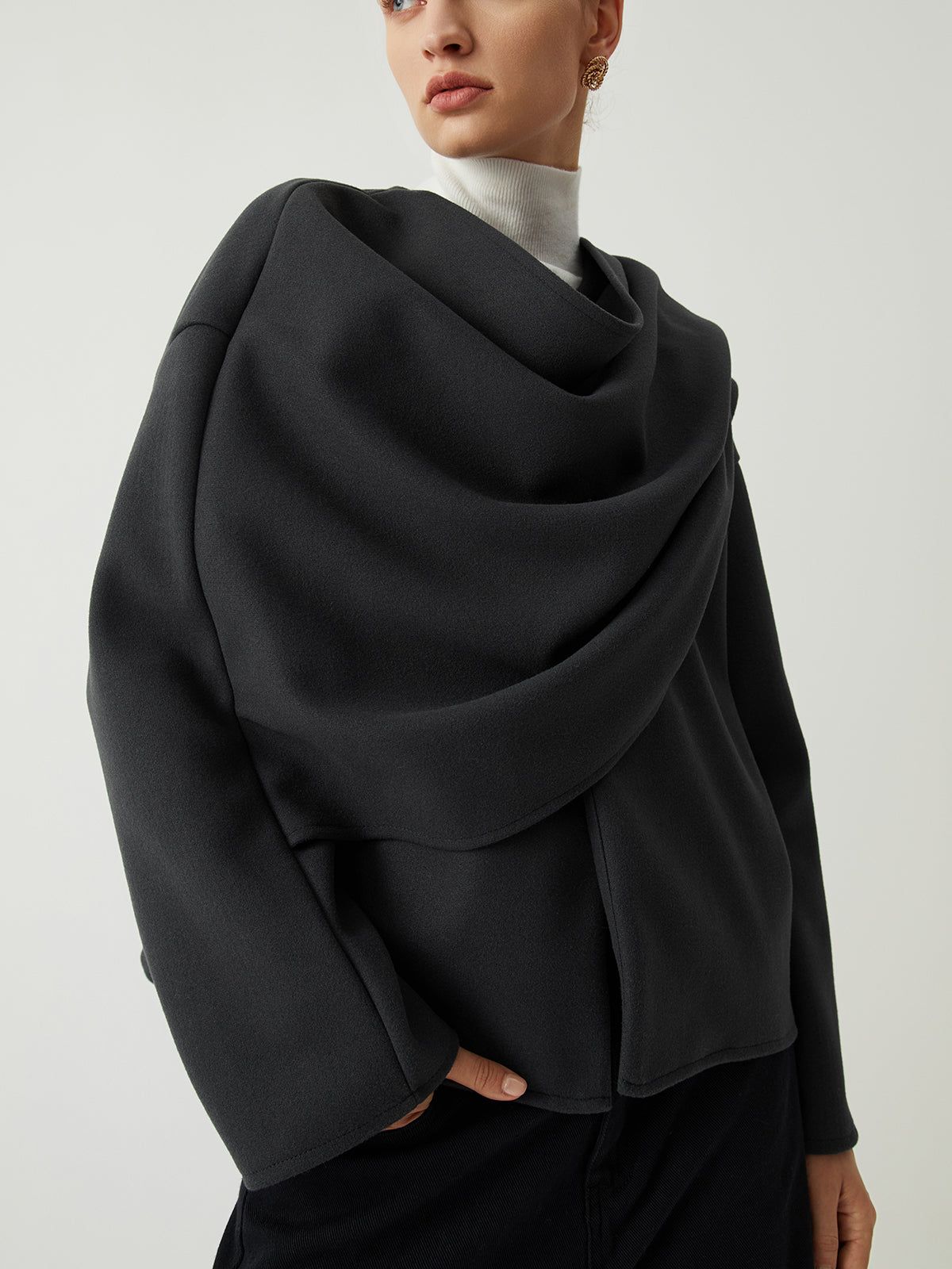 Essential Scarf Wool Coat sold by COMMENSE product image thumbnail 3