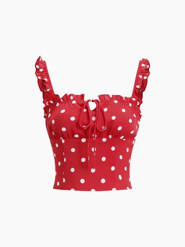 Sweetie Polka Dot Cami Top made by COMMENSE