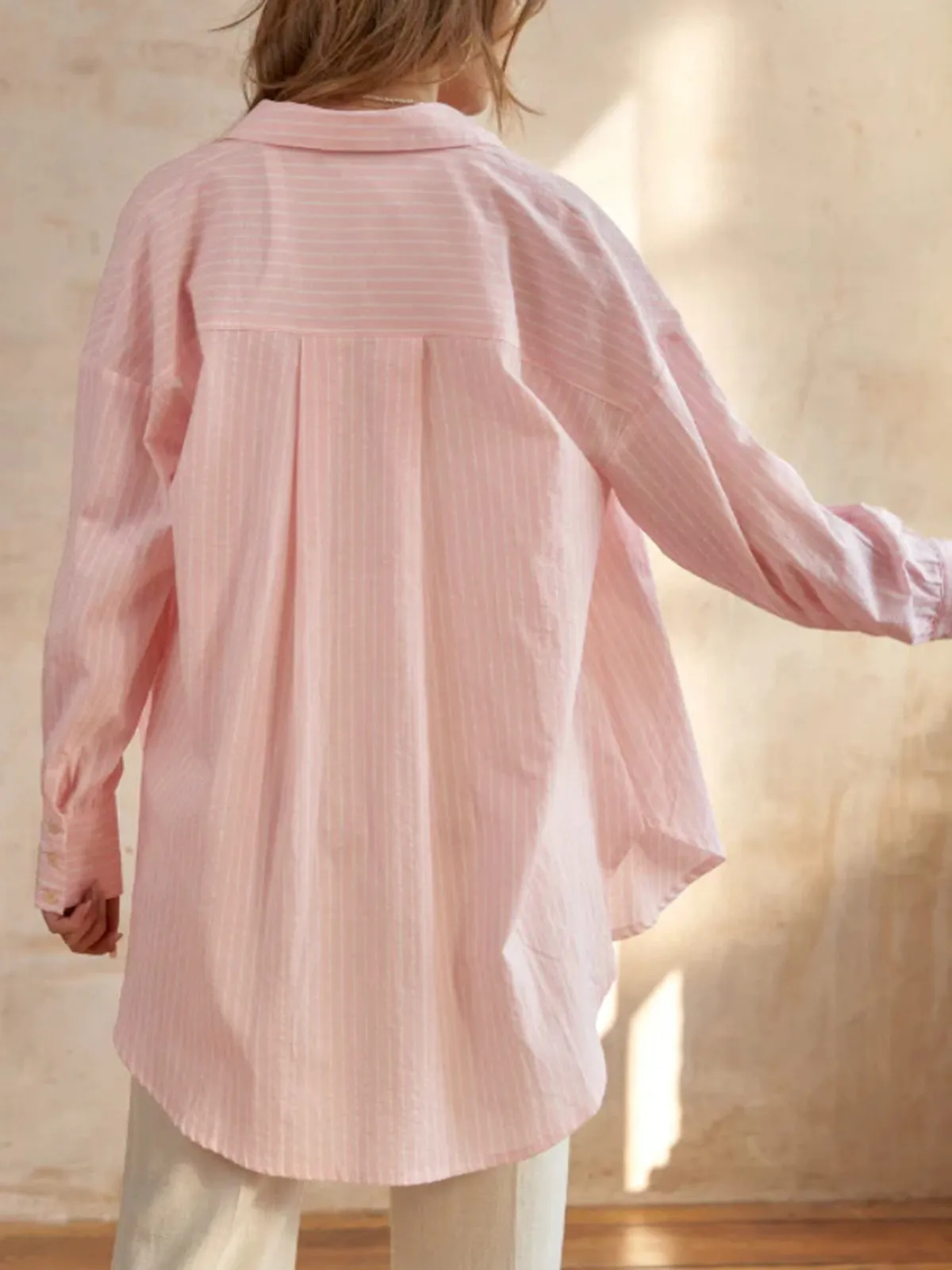 Striped Long Sleeve Shirt sold by COMMENSE product image thumbnail 3