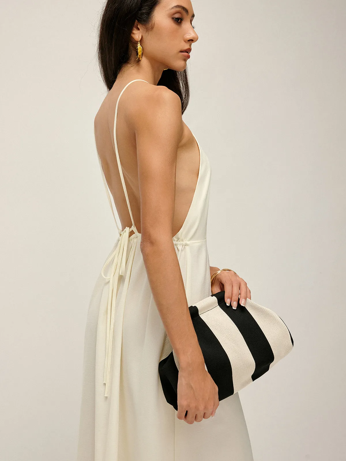 Two Tone Striped Clutch Bag sold by COMMENSE product image thumbnail 4