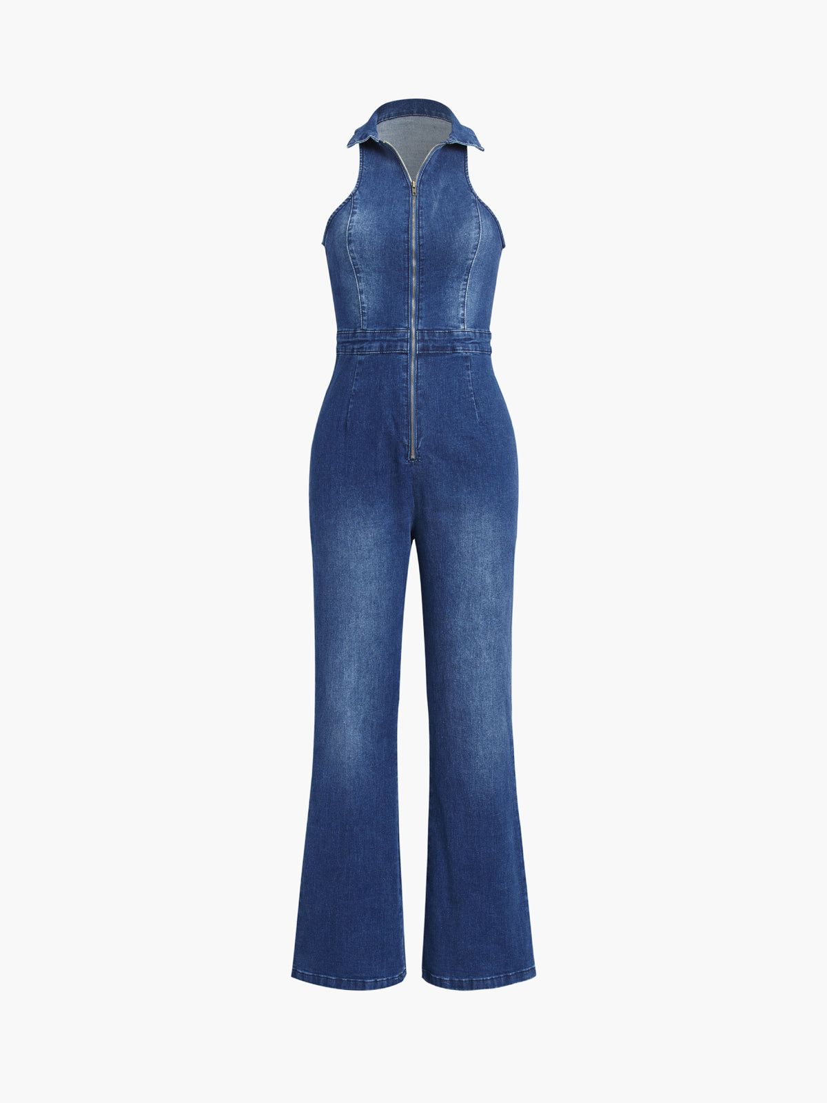 Vintage Denim Zippered Jumpsuit sold by COMMENSE