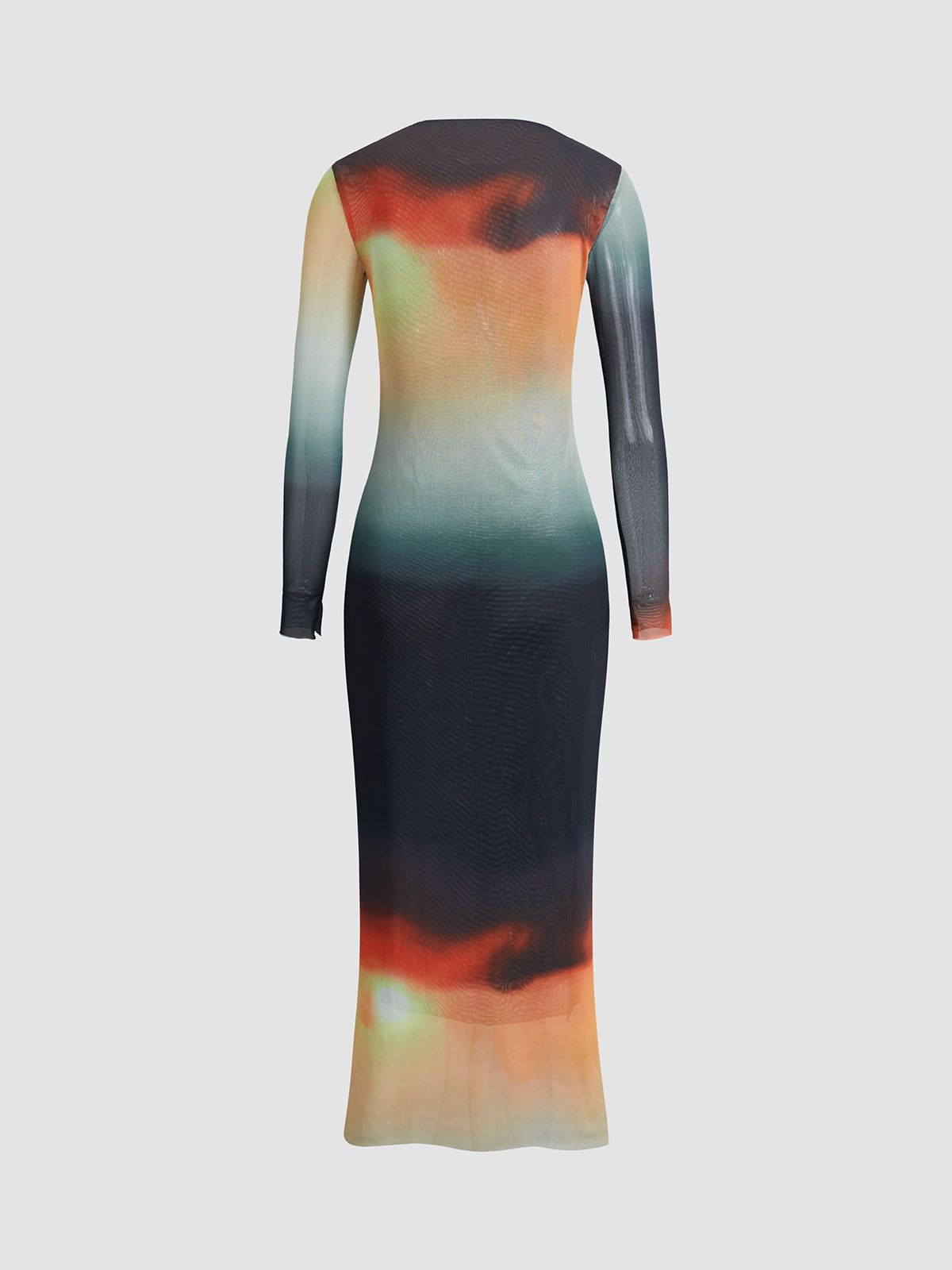 Printed Tulle Mesh Long Dress sold by COMMENSE product image thumbnail 3
